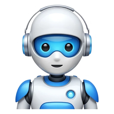 I want an AI chat bot image which represents as chat bot agent. sticker