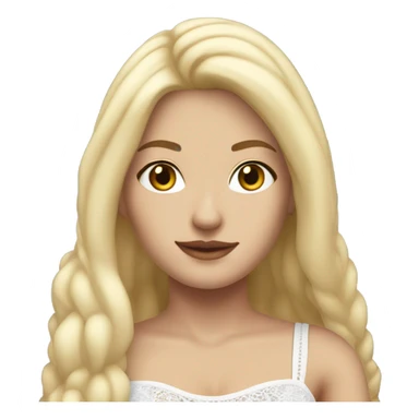 caucasian straight long haired blonde, white plush lace up crop top, tight grey mini skirt, hyperrealist drawing sticker