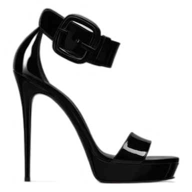 YSL TRIBUTE heel SANDAL black PATENT LEATHER sticker