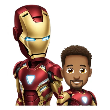 iron man and neymar sticker