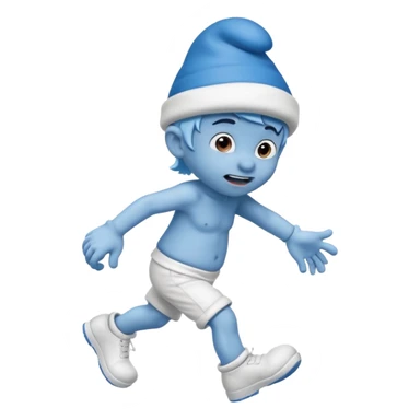 Y a un schtroumpfs il marche il tombe et il se fait un bleu  sticker
