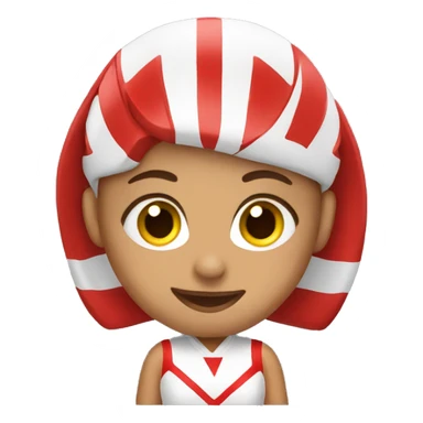 cheerleader in red uniform sticker