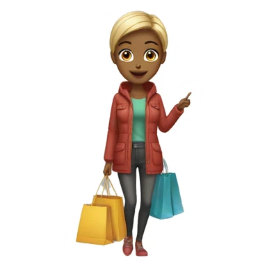 Shopping girl  sticker