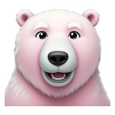 pink polar bear sticker