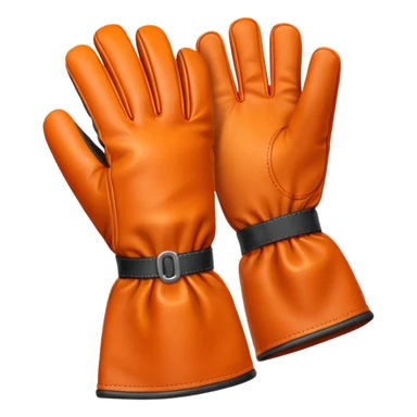 gloves: orange color sticker