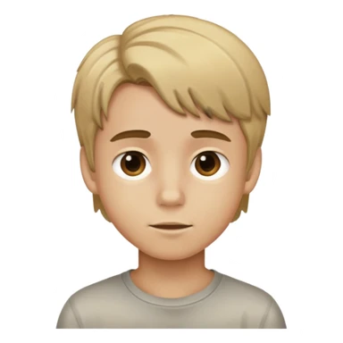 Boy dirty blonde hair emoji sticker