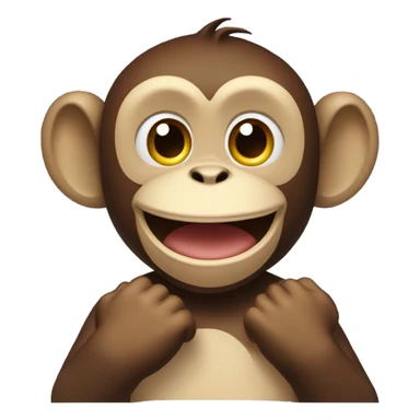 a monkey clapping sticker