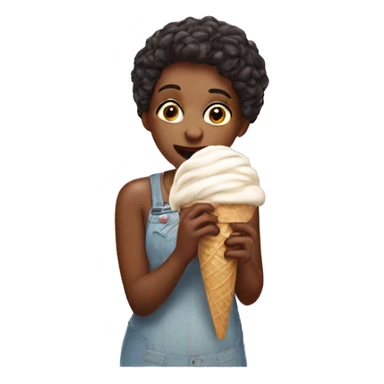 Mia eat ice cream  sticker