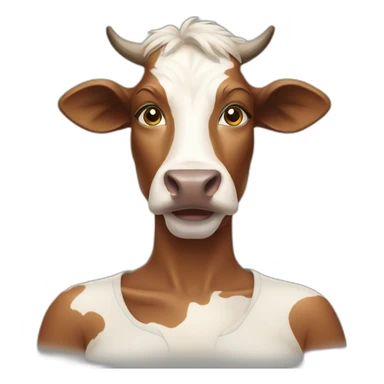 Cow ft woman sticker