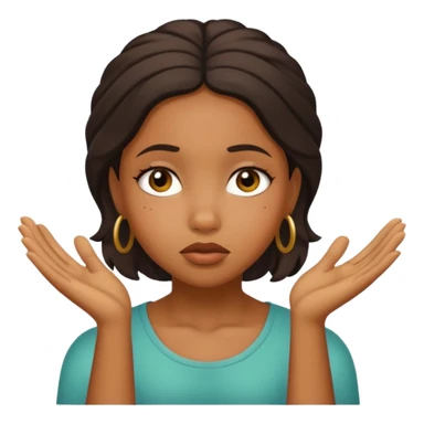 African American girl pleading face sticker