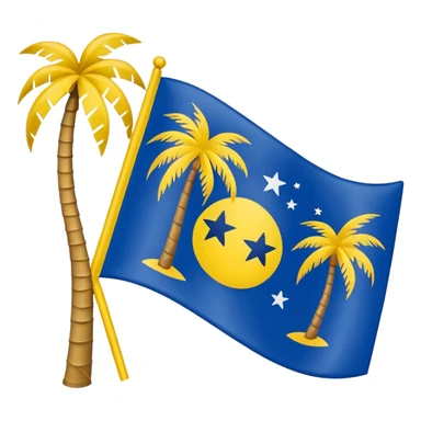 Make a emoji flag of Tokelau with nothing on the sides of it and just the flag sticker