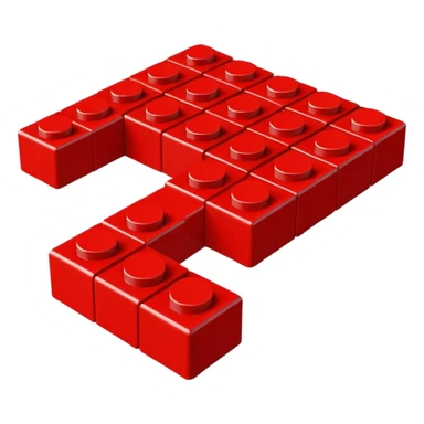 1 lego peice red sticker