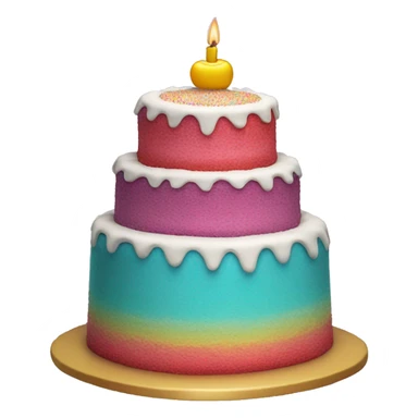 10th anniversay colorful cake sticker