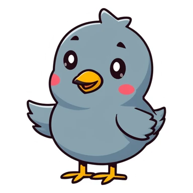 Cute bird with loving eyes sticker