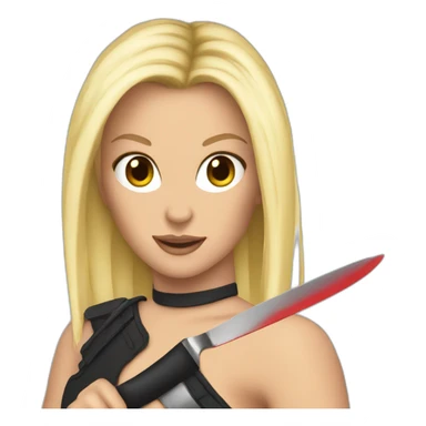 britney spears holding knives sticker