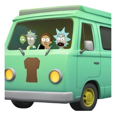 Rick and Morty’s scooby van sticker
