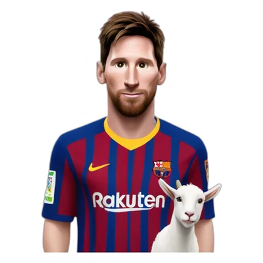messi with a goat sticker