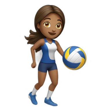 Woman playing volleyball sticker