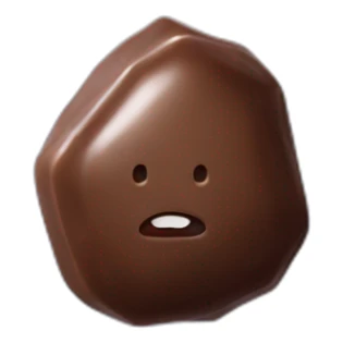 Chocolate moonrock candy sticker