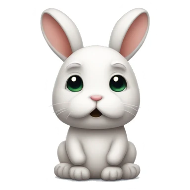 sad rabbit sticker