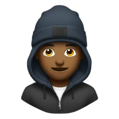 Homme avec bonnet trapstar sticker