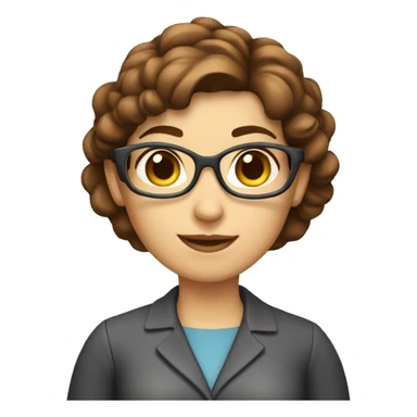 Cool Female Math Teacher with short brown hair sticker
