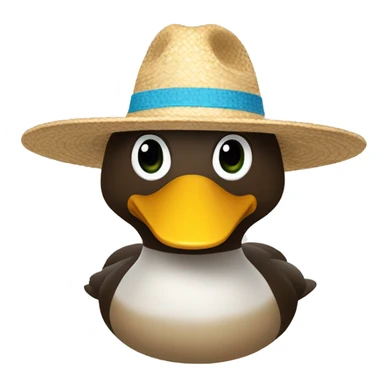 un pato con sombrero  sticker