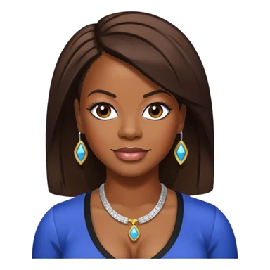 Kandi Burruss with dark brown hair sticker
