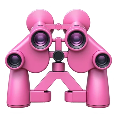 robotic 3d pink binoculars sticker
