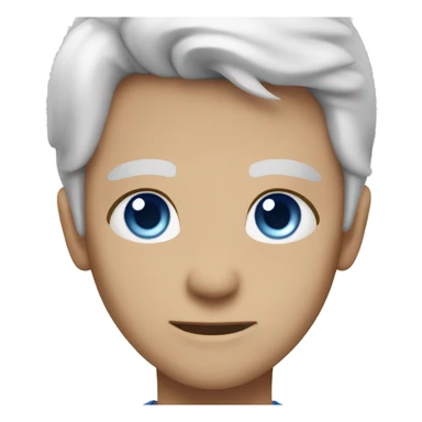 white hair blue eyes ma sticker