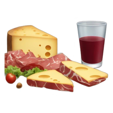 Charcuterie charcuterie cheese with cheese and a side salad for dessert  sticker