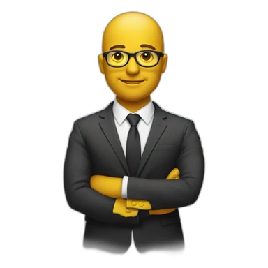 entrepreneur in a suit with yellow tinted glasses  sticker