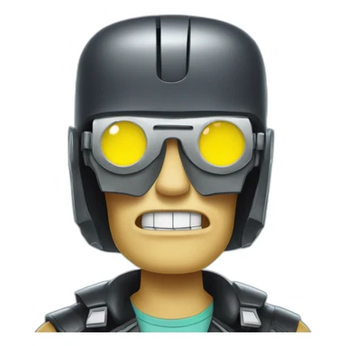 The terminator in a SpongeBob SquarePants costume sticker