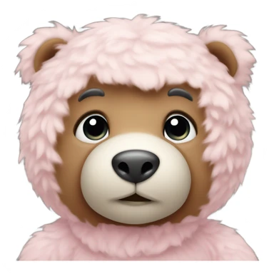 pastel pink teddy bear sticker