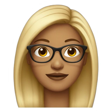 Hot girl with glasses sticker