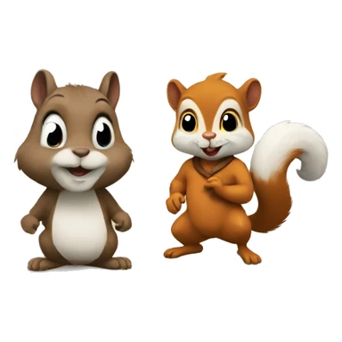 Squirrel and chickmonk sticker