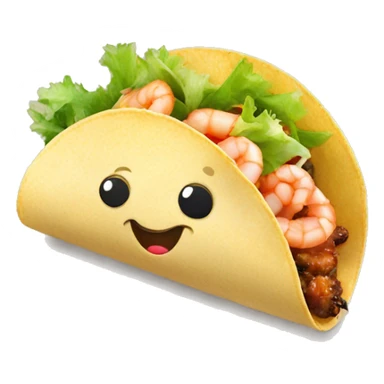 Shrimp taco with beer sticker