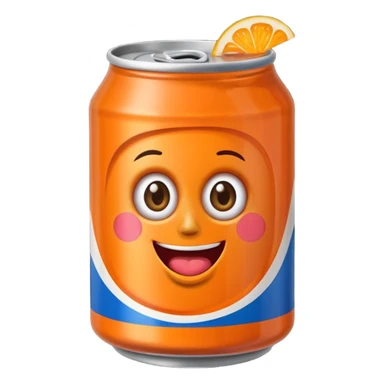 pregnant Irn Bru can emoji, playful and expressive, apple style sticker