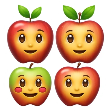 evolution progression from simple organism to human, apple emoji style sticker