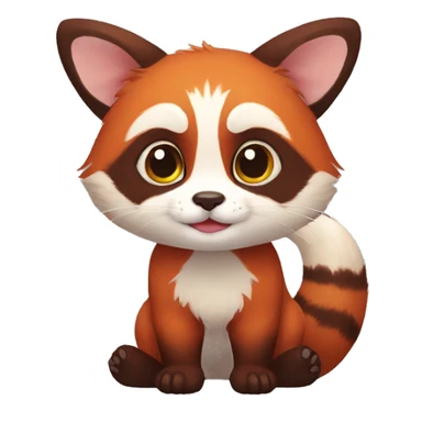 Red Panda Cat hybrid full body sticker