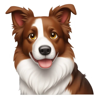 Red tri color border collie sticker