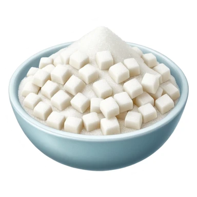 white sugar in bowl sticker