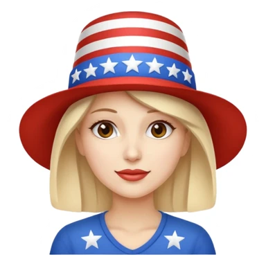 4th of july woman sticker
