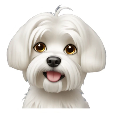 blonde Maltese dog sticker