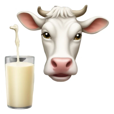 Cat milking cow sticker