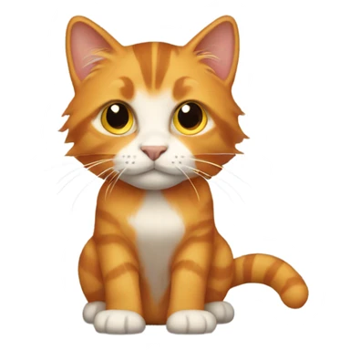 Orange long hair tabby sticker