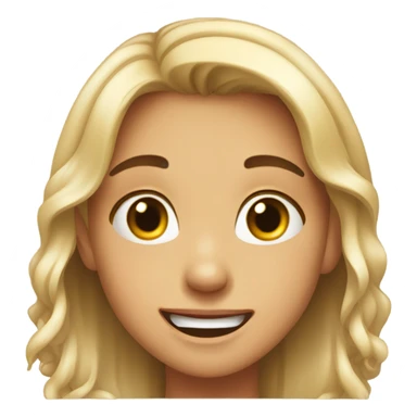 crying laughter girl's face sticker