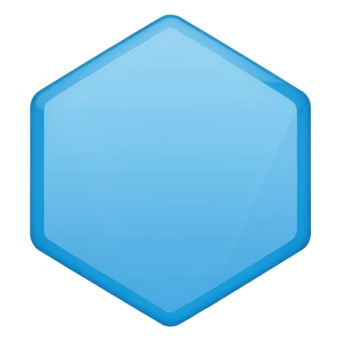 one Hexagon with no face  sticker