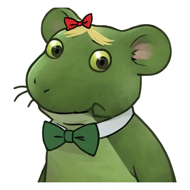 Rat with a blonde wig  sticker