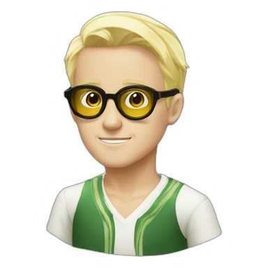 malfoy with solar glasses sticker